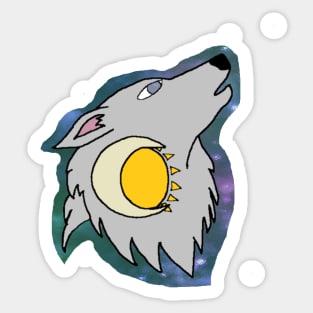 Wolf, Sun, & Moon Sticker